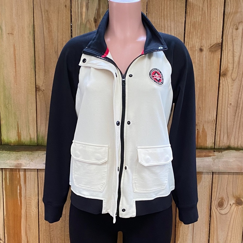 Lauren Ralph Lauren Active Varsity Zip Jacket EUC